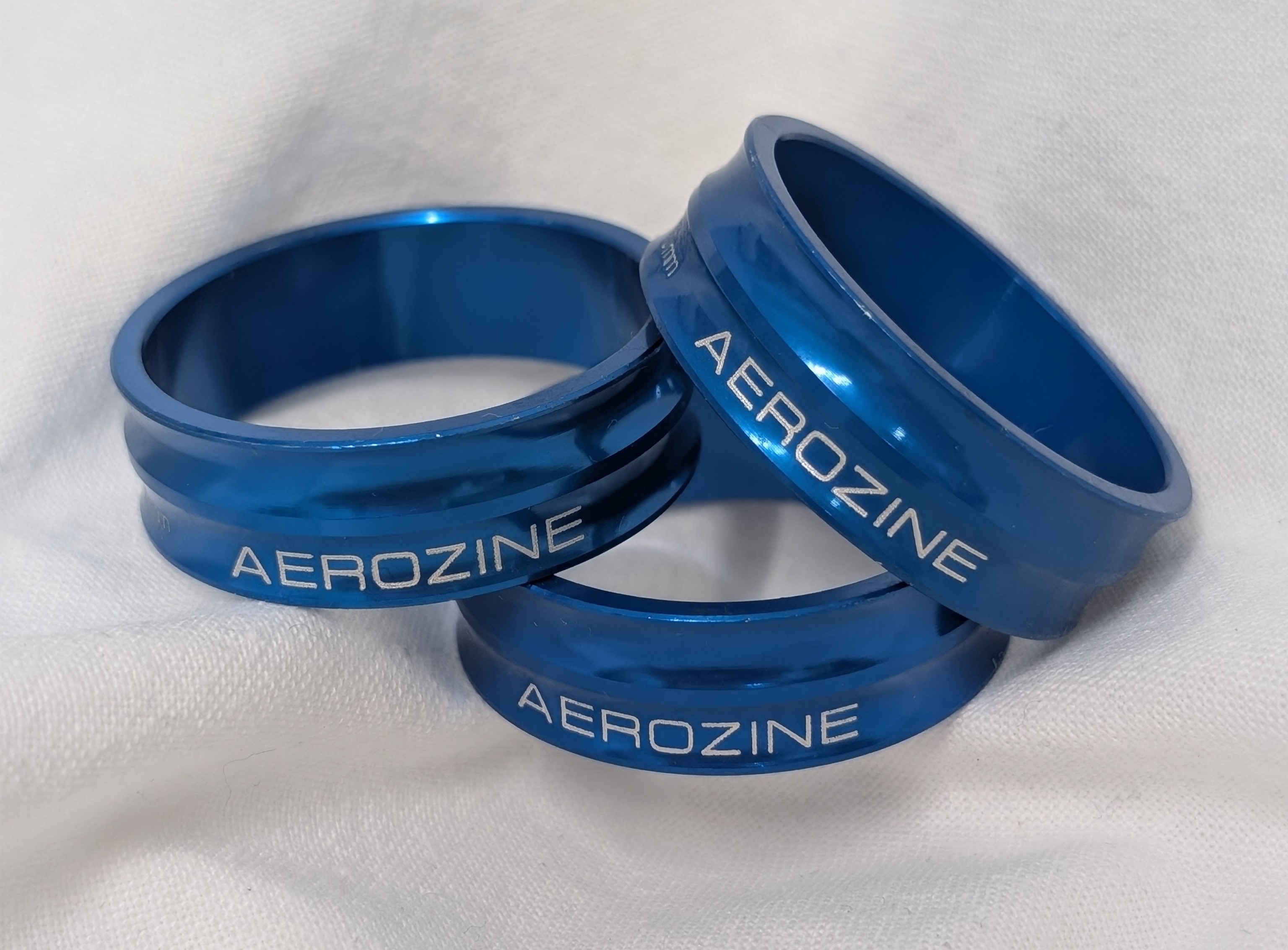 Aerozine CNC Spacers - 10mm Pack Of 3 - Blue