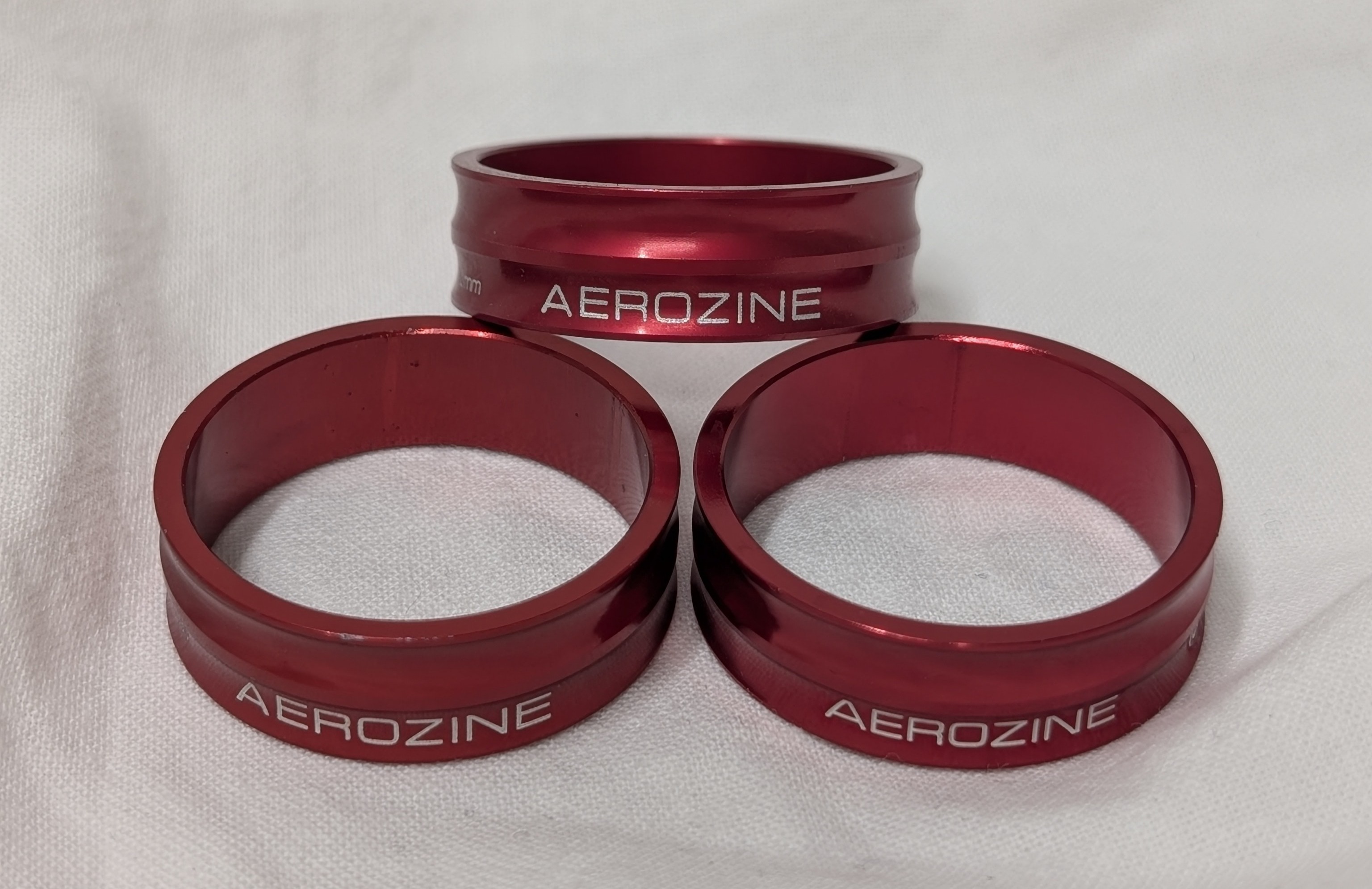 Aerozine CNC Spacers - 10mm Pack Of 3 - Red