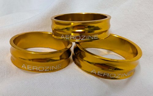 Aerozine CNC Spacers - 10mm Pack Of 3 - Gold