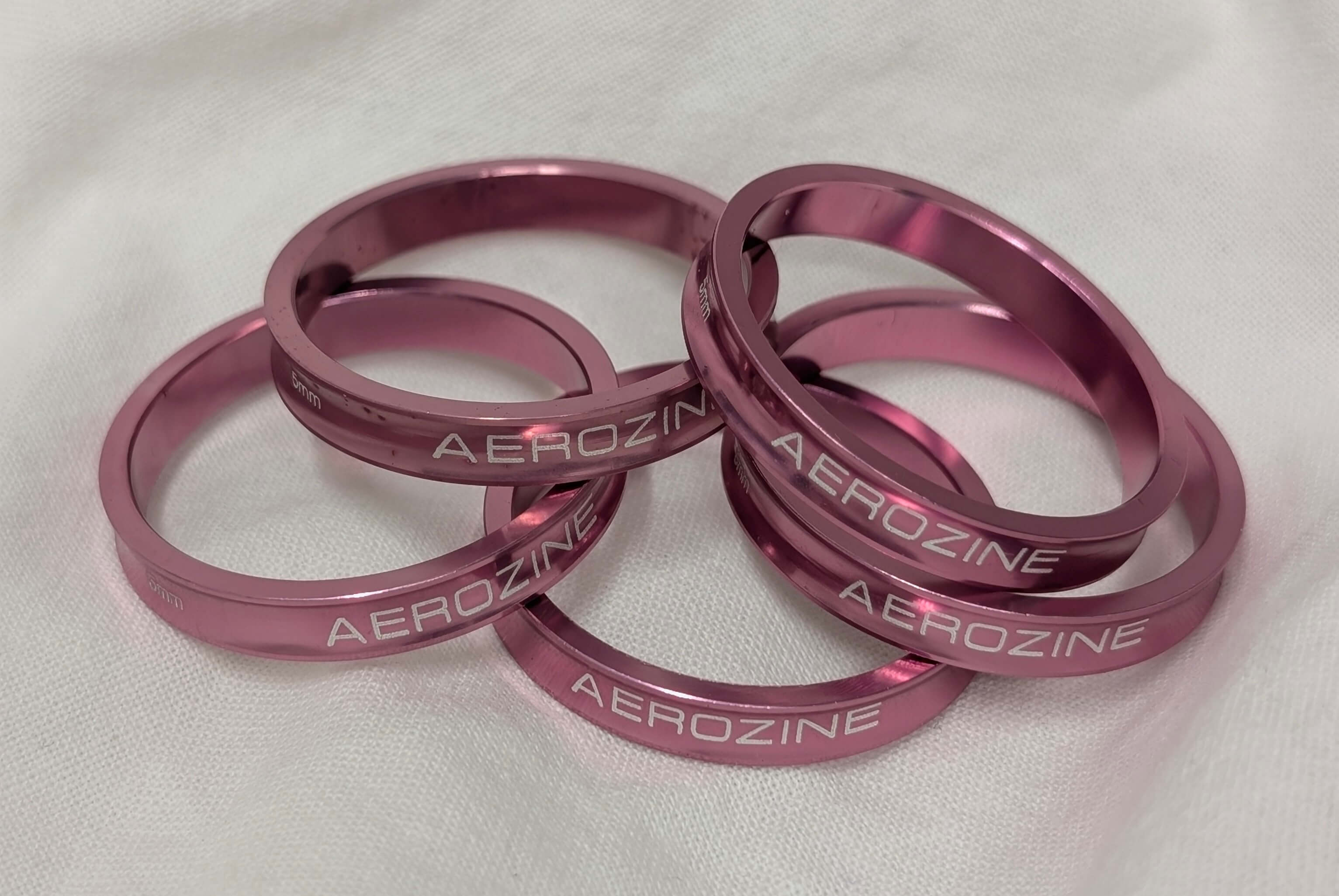 Aerozine CNC Spacers - 5mm Pack Of 5 - Pink